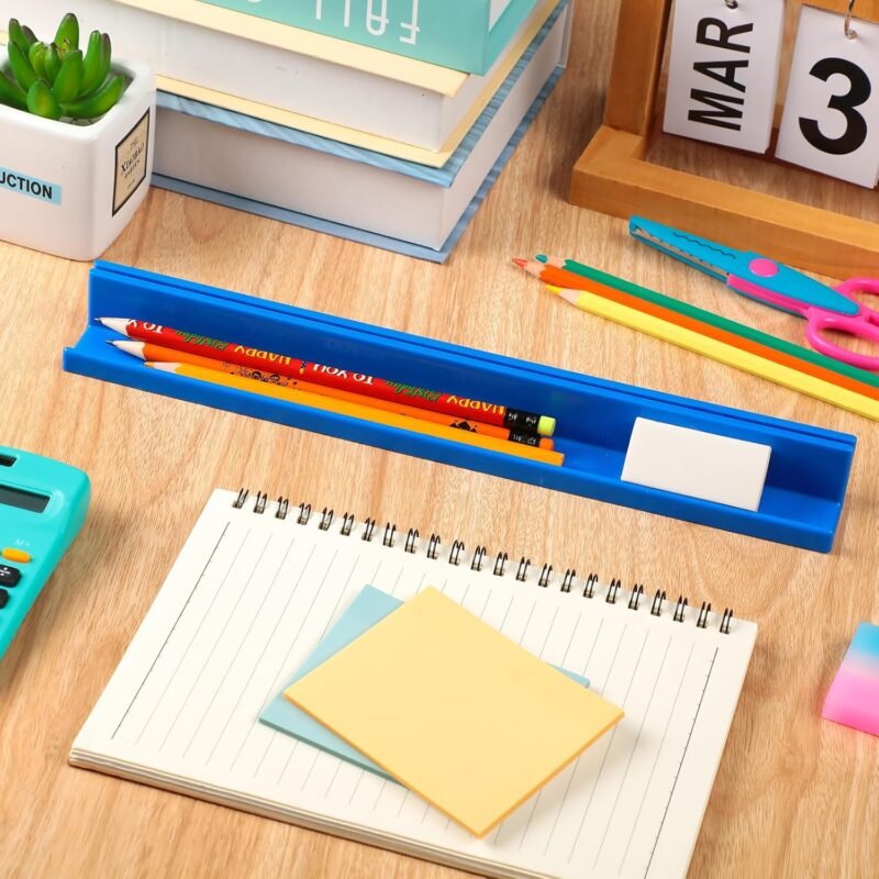 PerKoop 20 Pcs Classroom Desk Name Plates Holder for Student Index Cards Storage Kids Desk Accessories Desktop Helper Prop and Station Guard Panels Organizer Water Bottle Holder - Image 3