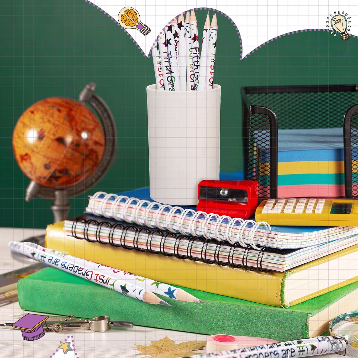 Tenceur 24 Pcs 1st Graders Pencils Motivational Pencils with Erasers with Back to School Supplies for Kids Student Teacher Classroom Reward - Image 7