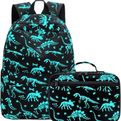 Kids School Backpack with Lunch Box for Boy Kindergarten BookBag School Bag Preschool Kindergarten Toddler Backpack (Luminous)
