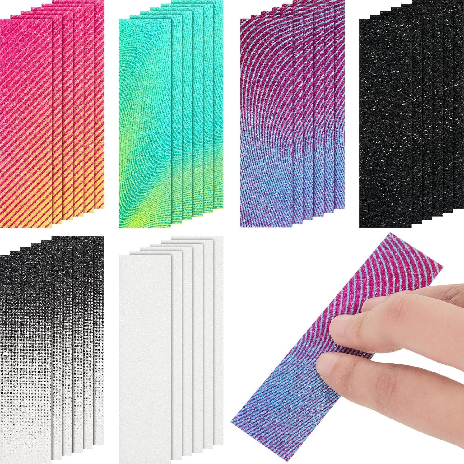 36 Pcs Anxiety Sensory Stickers Mental Health Stickers Fidget Textured Strips Toys Adhesive Tactile Calm Relief Items for Adults Desk School Counselor Classroom(Gradient Style)