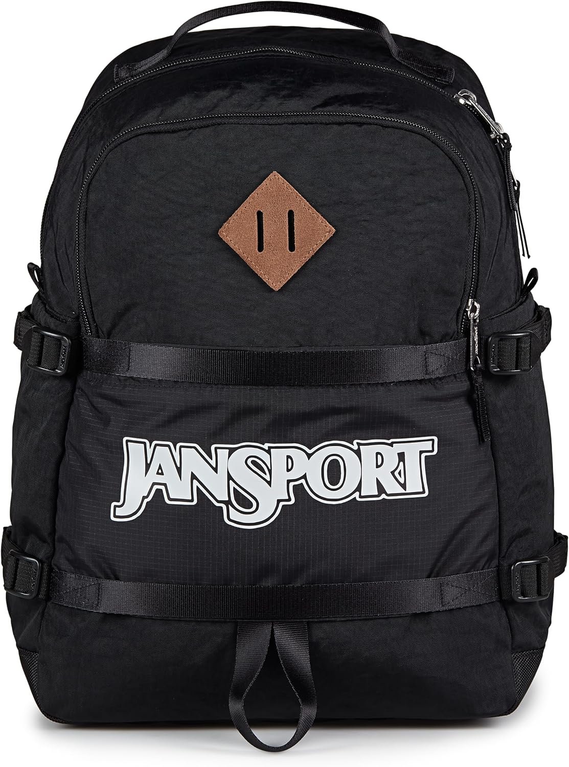 JanSport Small Seattle Pack – Compact Backpack with Main Compartment, Dual Water Bottle Pockets, and Padded Sleeve for 15-Inch Laptop, Black