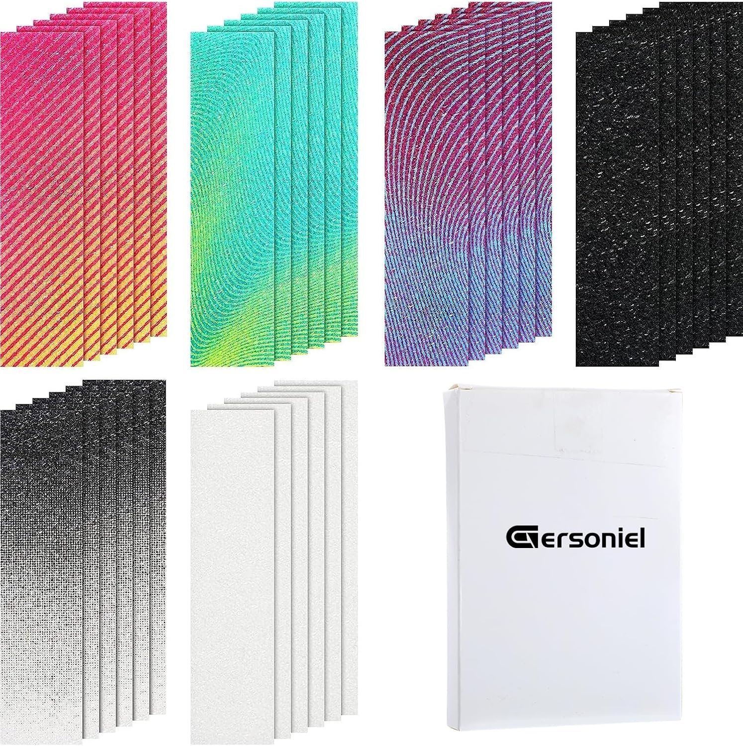 36 Pcs Anxiety Sensory Stickers Mental Health Stickers Fidget Textured Strips Toys Adhesive Tactile Calm Relief Items for Adults Desk School Counselor Classroom(Gradient Style) - Image 8