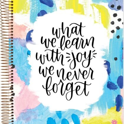 bloom daily planners New Undated Academic Year Teacher Planner & Calendar - 7 Period Lesson Plan Organizer Book with New Frosted Cover (9" x 11") - Learn with Joy