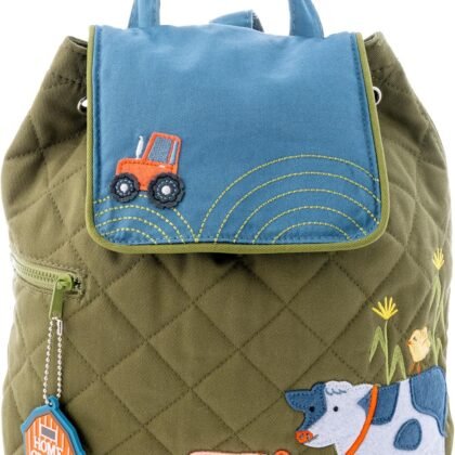 Stephen Joseph Kids' Unisex Toddler Back to School, Quilted Backpack, Farm, One Size