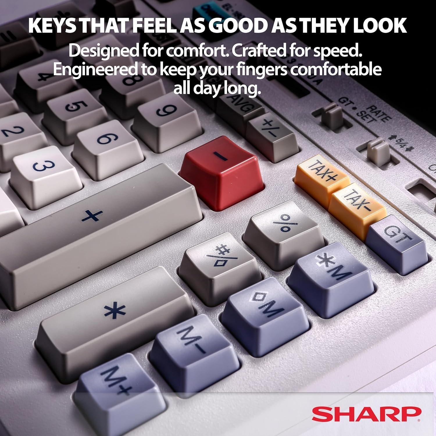 Sharp EL-1801V Ink Printing Calculator, 12-Digit LCD, AC Powered, Off-White, Ideal for Business & Office Use, Easy-to-Read Display & Durable Design - Image 5