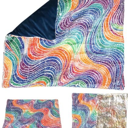 Weighted Lap Pad for Kids – 20”x17”, 5lbs – Sequin Sensory Blanket for Tactile Stimulation – Calming Aid & Autism Sensory Tool