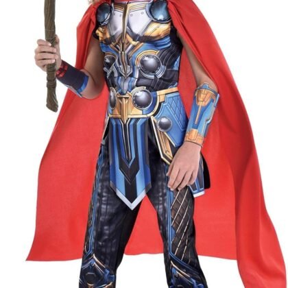 Party City Thor Love and Thunder: Thor Halloween Costume for Boys - Medium 8-10
