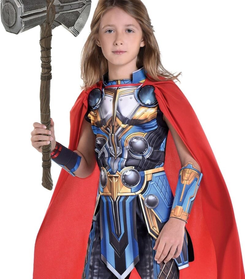 Party City Thor Love and Thunder: Thor Halloween Costume for Boys - Medium 8-10 - Image 2