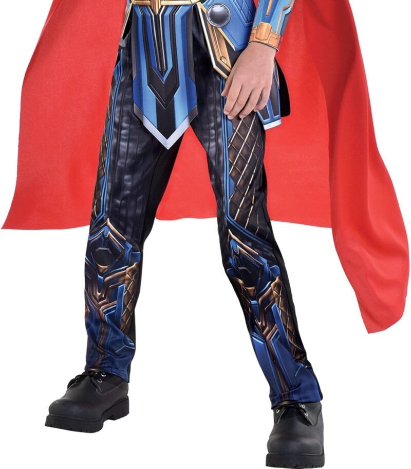 Party City Thor Love and Thunder: Thor Halloween Costume for Boys - Medium 8-10 - Image 3