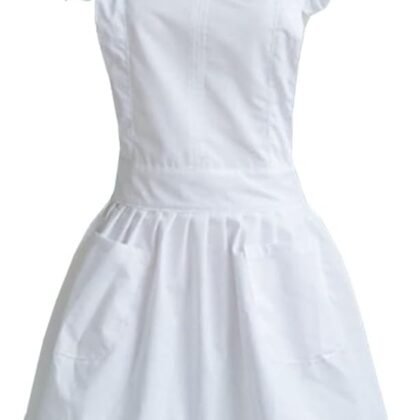 Petite Maid Ruffle Retro Apron Kitchen Cooking Cleaning Fancy Dress Cosplay Costume
