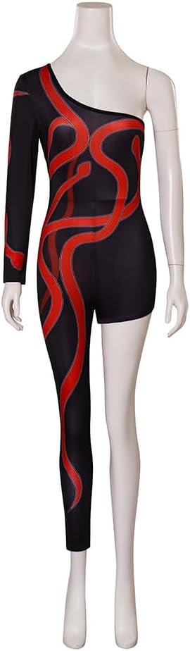 Willyacos Tay Tay Costume Red Snake One Leg Costume Bodysuit Singer Stage Jumpsuit Reputation Outfit for Women Adult - Image 2