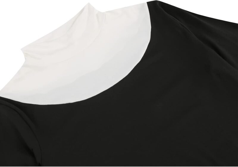 GRAJTCIN Halloween Nun Costume for Women Plus Size 4-Pcs Mother Cosplay Dress Scary Nun Habit - Image 5