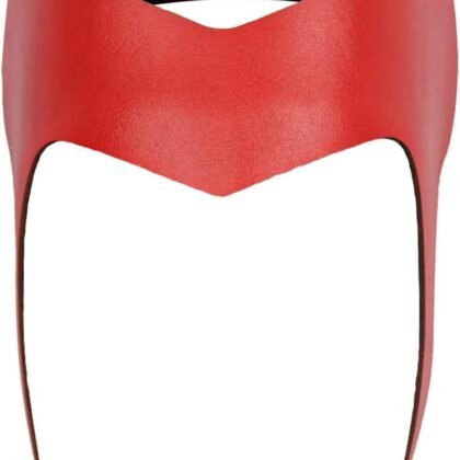 Bulex Red Witch Crown Headpiece Cosplay Costumes Mask Crown Prop Halloween Masquerade Vision Leather Headgear