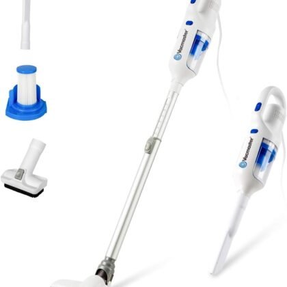Vacmaster Corded Stick Vacuum Cleaner 2 in 1 Ultra-Lightweight 14Kpa Power Suction Handheld Vacuum Cleaner with Washable HEPA Filter for Home, Car, Pet Hair, Carpet, Hard Floor