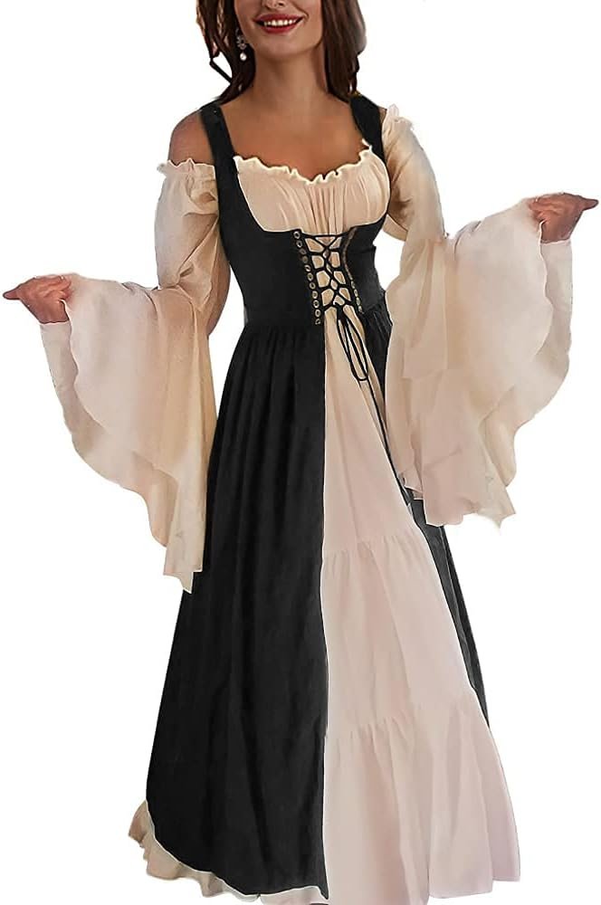 Abaowedding Womens's Medieval Renaissance Costume Cosplay Over Dress - Image 2