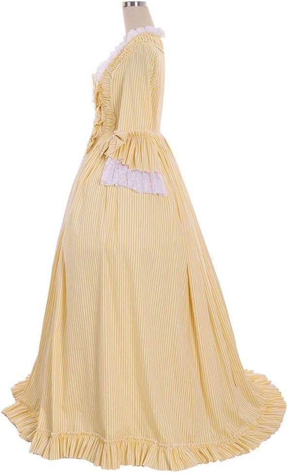 CosplayDiy Women's Queen Marie Antoinette Rococo Ball Gown Victorian Dress Costume Yellow - Image 3