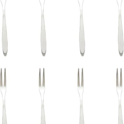 8 Pieces Pickle Forks, 5 Inches Handle Olive Fork, Stainless Steel Cocktail Forks, Pickle Grabber, Pickle Picker, 2 Prong Dessert Forks, Fruit Fork