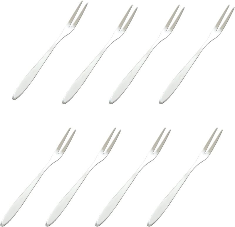8 Pieces Pickle Forks, 5 Inches Handle Olive Fork, Stainless Steel Cocktail Forks, Pickle Grabber, Pickle Picker, 2 Prong Dessert Forks, Fruit Fork - Image 7