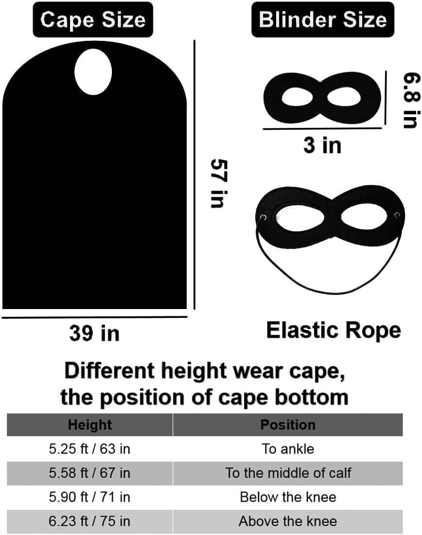 Superhero Capes and Masks for Adult, Halloween Vampire Capes Superhero Party Capes Superhero Costumes - Image 4