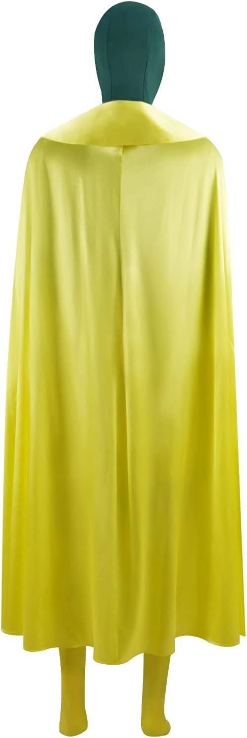 Vision Cosplay Costume Jumpsuit Cloak Wanda Maximoff Scarlet Witch Outfits Halloween Adult Men's Full Set (Vision Costume B, Medium) - Image 8