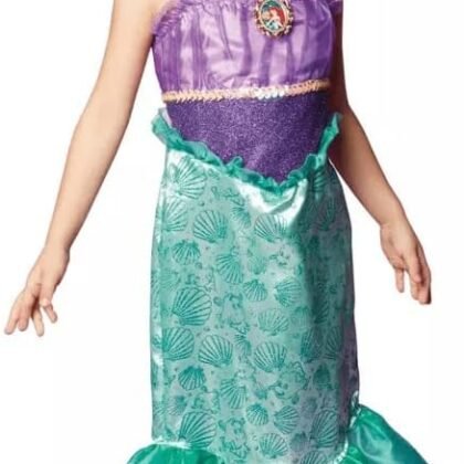 Disney Princess Ariel Dress Costume for Girls, Perfect for Party, Halloween Or Pretend Play Dress Up, 4-6X