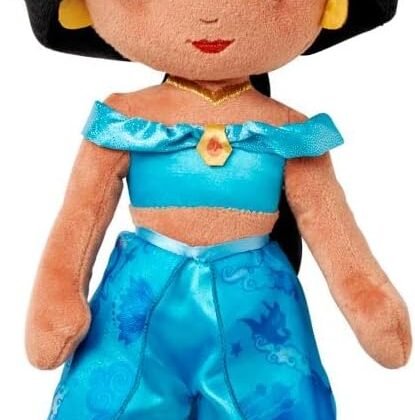 DISNEY STORE Official Princess Plush Doll, Jasmine from Aladdin, Medium 14 Inches, Soft Plushy with Embroidered Features, Princess Toys for Girls, Disney Dolls, Stuffed Animals for Girls
