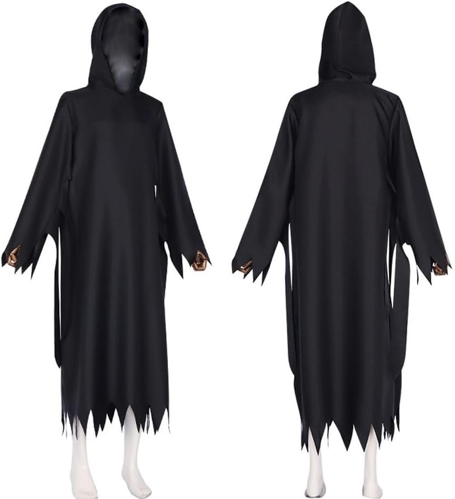 Anime Cosplay Costume Anime Hooked Outfit Black Robe Men Halloween - Image 3