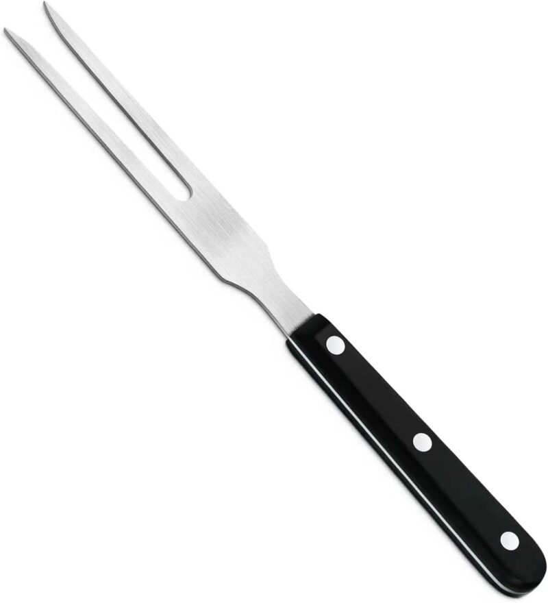 Meat Cooking Fork Stainless Steel Fork - 10.8" Metal Serving Forks for Meat Carving Heavy Duty Two Prong Meat Fork for Grill Lifting Barbecue Fork