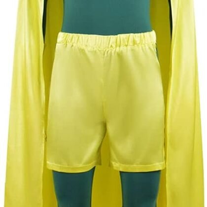 Vision Cosplay Costume Jumpsuit Cloak Wanda Maximoff Scarlet Witch Outfits Halloween Adult Men's Full Set (Vision Costume B, Medium)
