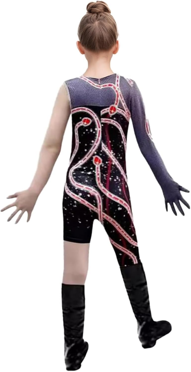 DreamJ Girls Snake Costume Outfit Singer Concert Bodysuit Cosplay Jumpsuit Halloween Costume - Image 4