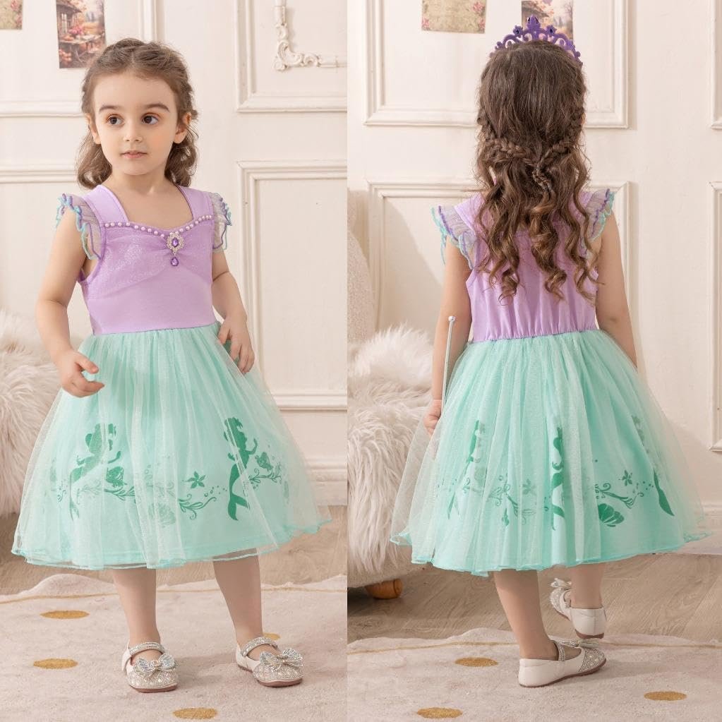 Dressy Daisy Princess Dress Up Clothes Halloween Fancy Party Tulle Skirt Summer Outfit for Baby & Toddler Girls - Image 6