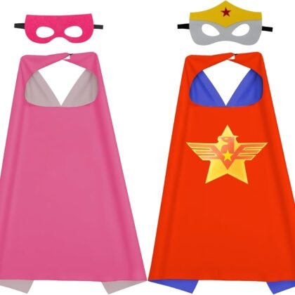 Superhero Capes and Masks Kids Costumes Halloween Christmas Cosplay Dress Up for Boys Girls