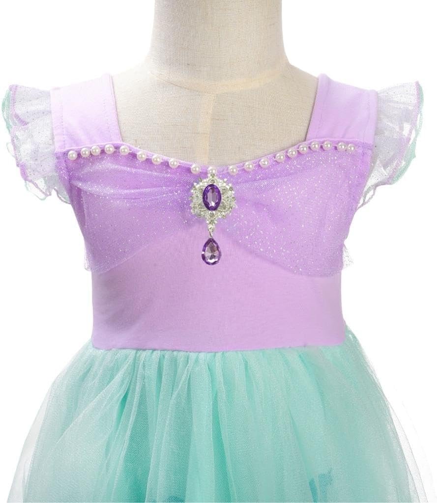 Dressy Daisy Princess Dress Up Clothes Halloween Fancy Party Tulle Skirt Summer Outfit for Baby & Toddler Girls - Image 4