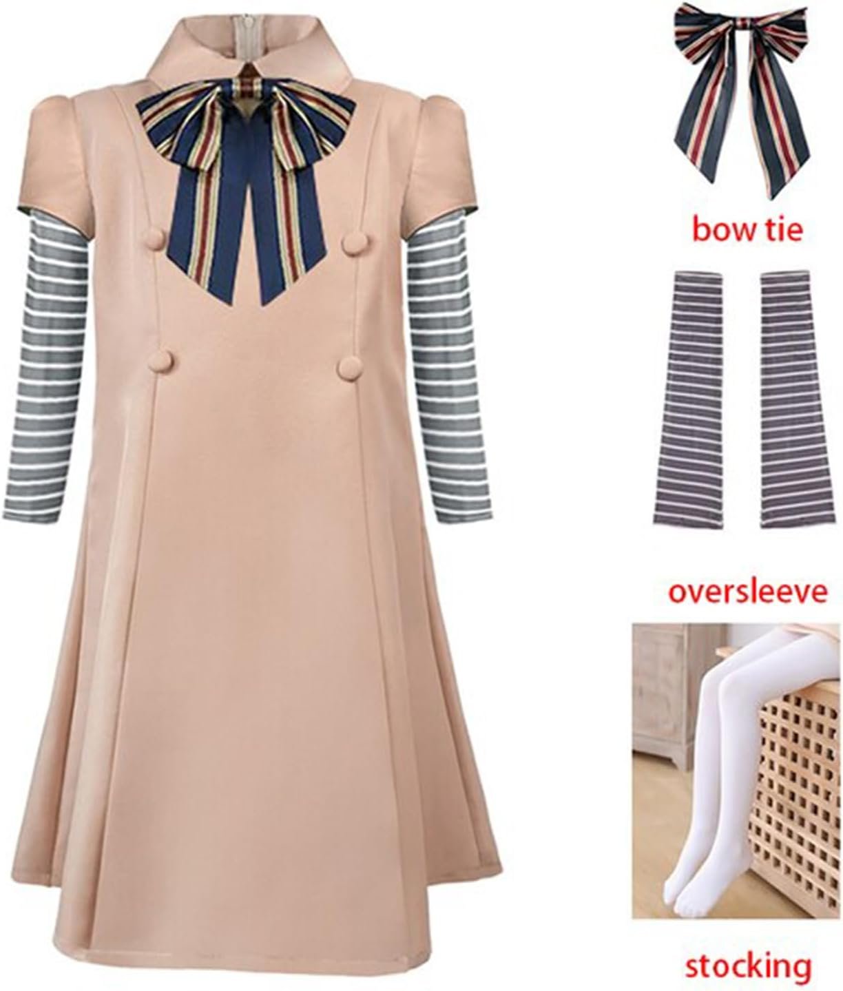 Tempura Women Halloween M3gan Princess Dress Long Sleeve Roleplay School Uniform Horror Movie Costumes - Image 6