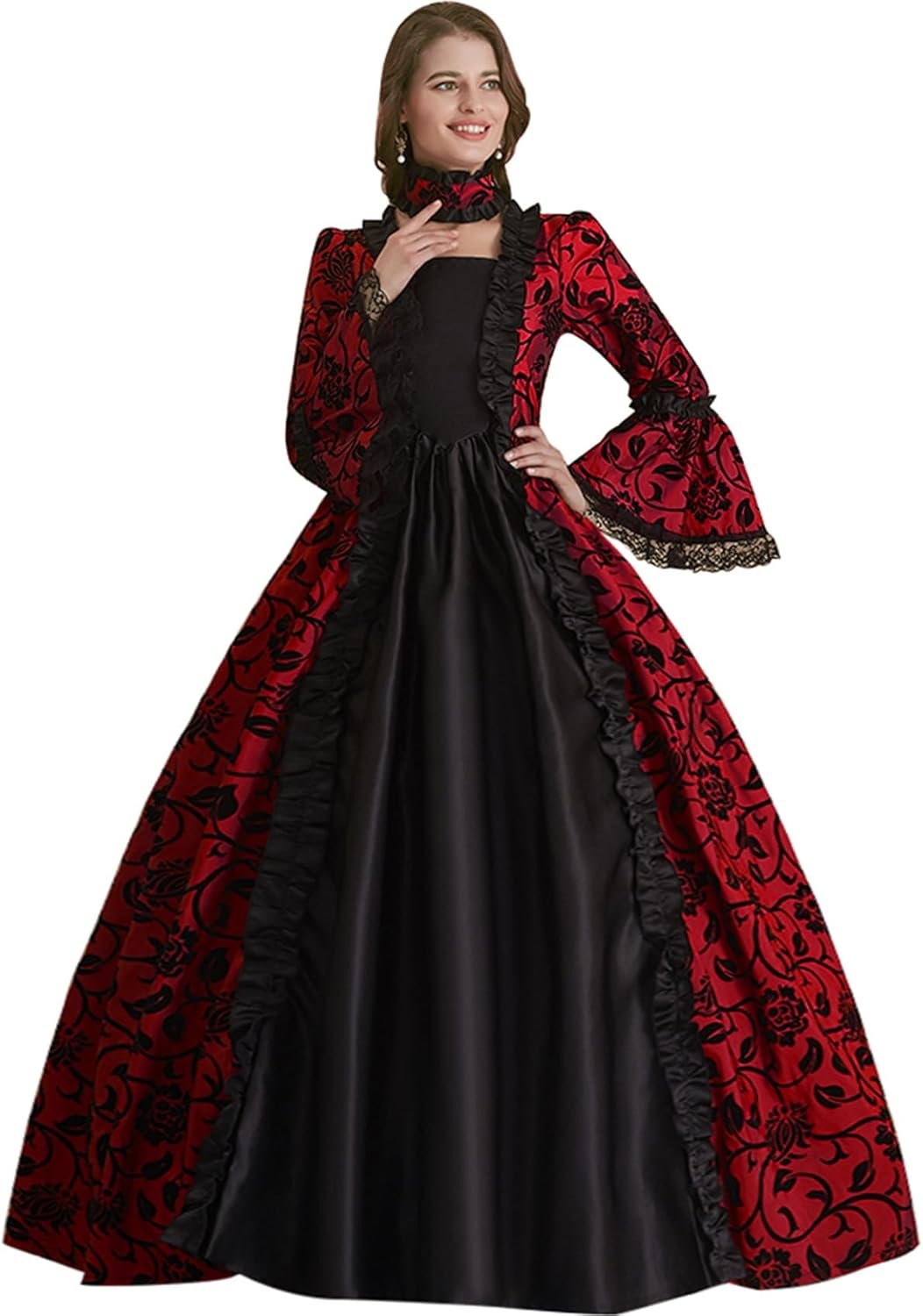 Abaowedding Women's Victorian Rococo Dress Inspiration Maiden Costume Vintage Dress - Image 3
