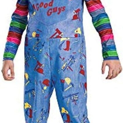 Chucky Costume for Kids, Official Childs Play Chucky Costume Jumpsuit and Mask Outfit