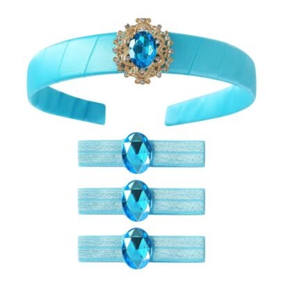 JiaDuo Women Costume Headband with 3PC Hair Ties Girls Princess Dress Up Accessories Halloween Cosplay for Jasmine