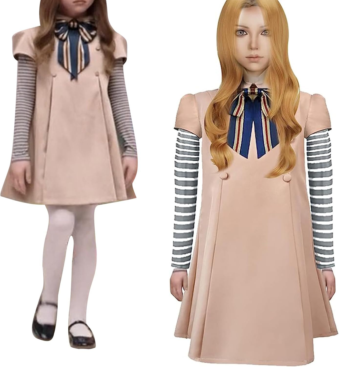 Tempura Women Halloween M3gan Princess Dress Long Sleeve Roleplay School Uniform Horror Movie Costumes - Image 3