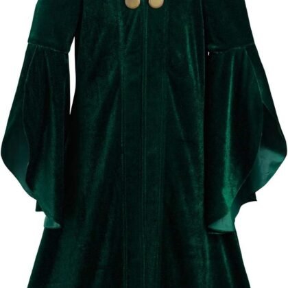 Kids Professor Cosplay Costume Uniform Cape Cloak Robe Girls Halloween Suit
