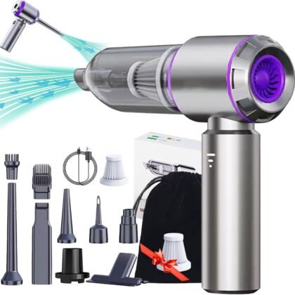 Airified Pro Car Vacuum, 3 in 1 New Pro V2 Portable 29000 Pa Suction Air Blower/Car Vacuum, Rechargeable High Power Cordless Vacuum Cleaner for Home, Long Lasting Battery Mini Vacuum Cleaner