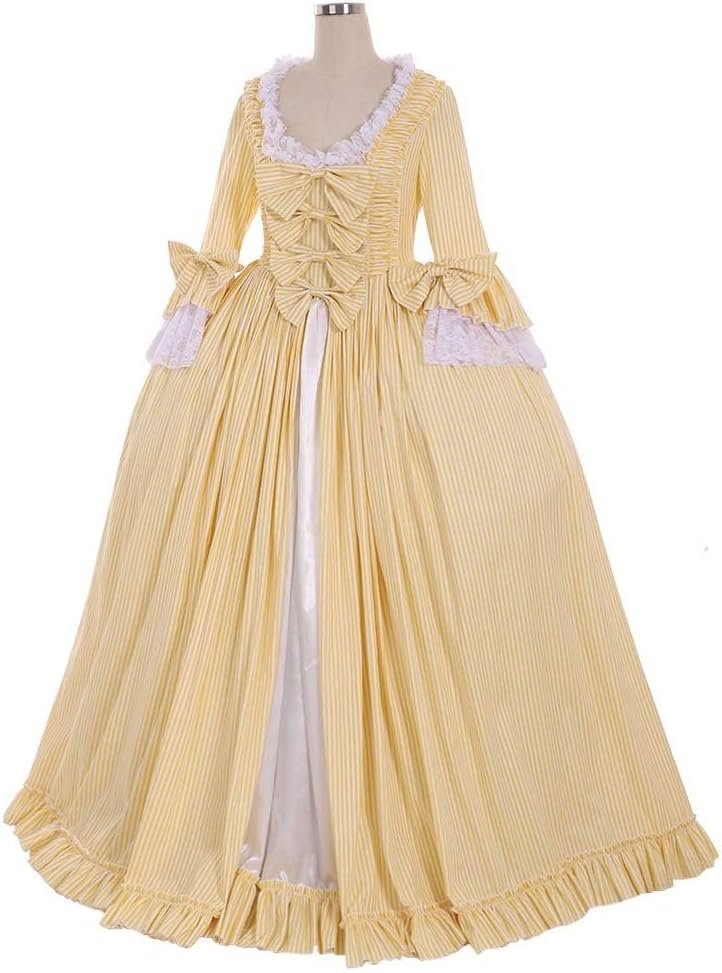 CosplayDiy Women's Queen Marie Antoinette Rococo Ball Gown Victorian Dress Costume Yellow - Image 2