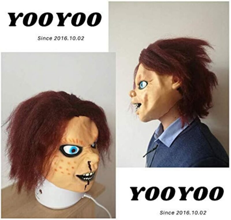 YOOYOO Scary Halloween Mask Creepy Kids Latex Horror Masks Adult Chucky Action Figures Masquerade Costume Accessories Party - Image 6