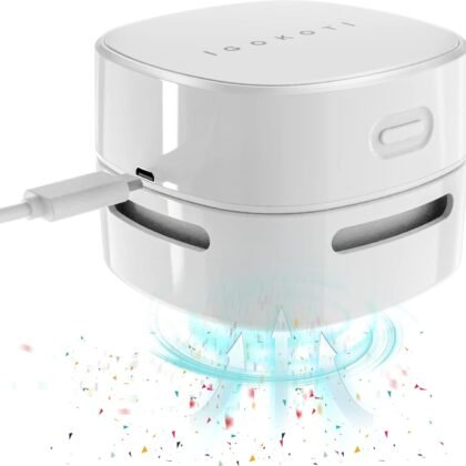 IGOKOTI Desk Vacuum, Mini Desktop Vacuum Cleaner with USB Charging Crumb Vacuum Cleaner Energy Saving, 13500 RPM Portable Desktop Sweeper Handheld Cordless Cleaning for Keyboard, Home, Office, Cars