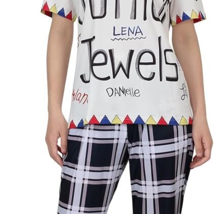 Adult Women Singer Concert Pjs Shirt Pants Set Girls Tshirt Plaid Pajama Pants Halloween Costume Outfit
