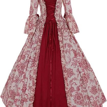 1791's lady Women's Victorian Rococo Dress Temperament Palace Evening Dress Inspiration Maiden Horn Sleeve Costume