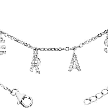 Eras Necklace, Alphabet Necklaces for Women Album Gift Song Inspired Necklace Charms Letter Necklace Tour Necklace Pendant Jewellery Outfit Jewelry for Singer Fans (Silver)