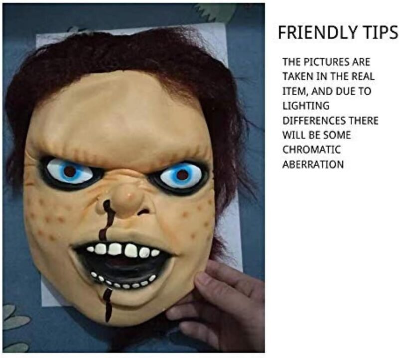 YOOYOO Scary Halloween Mask Creepy Kids Latex Horror Masks Adult Chucky Action Figures Masquerade Costume Accessories Party - Image 7