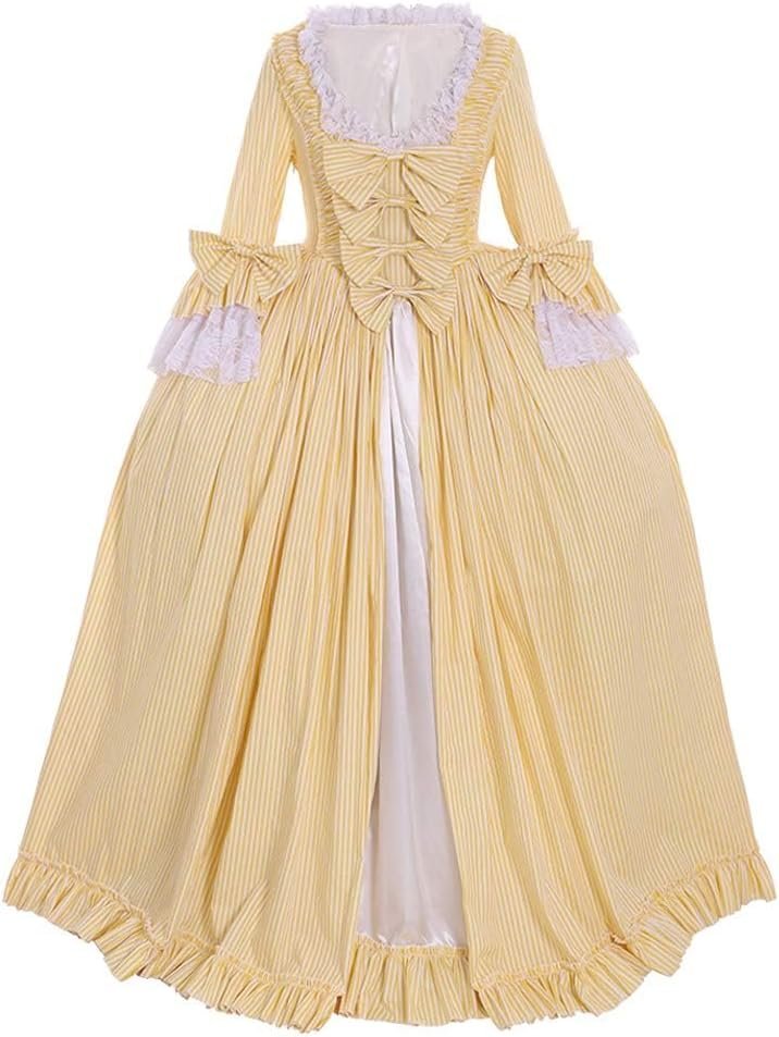 CosplayDiy Women's Queen Marie Antoinette Rococo Ball Gown Victorian Dress Costume Yellow