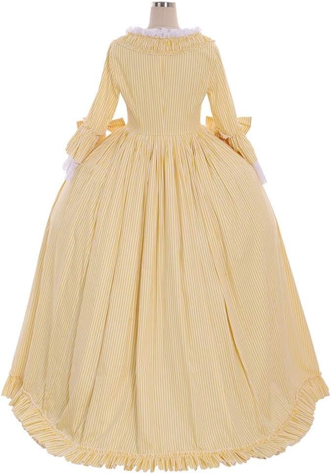 CosplayDiy Women's Queen Marie Antoinette Rococo Ball Gown Victorian Dress Costume Yellow - Image 4