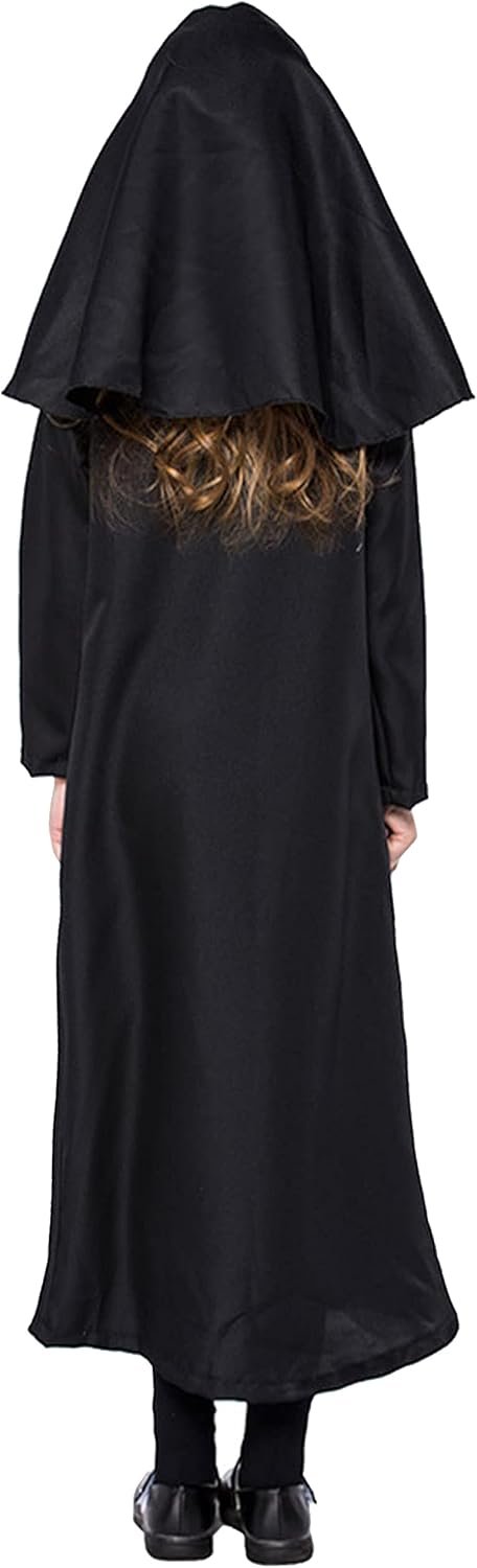 Girls Nun Costume Nun Cosplay Dress Halloween Horror Movies Catholic Sister Costumes Halloween Outfit for Kids - Image 5
